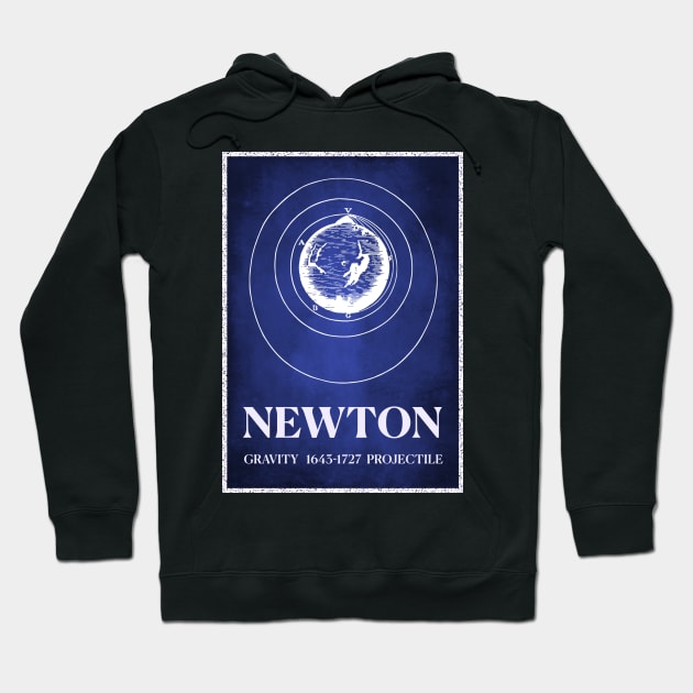 Sir Isaac Newton Gravity Projectile Rocket Science and Space Hoodie by labstud